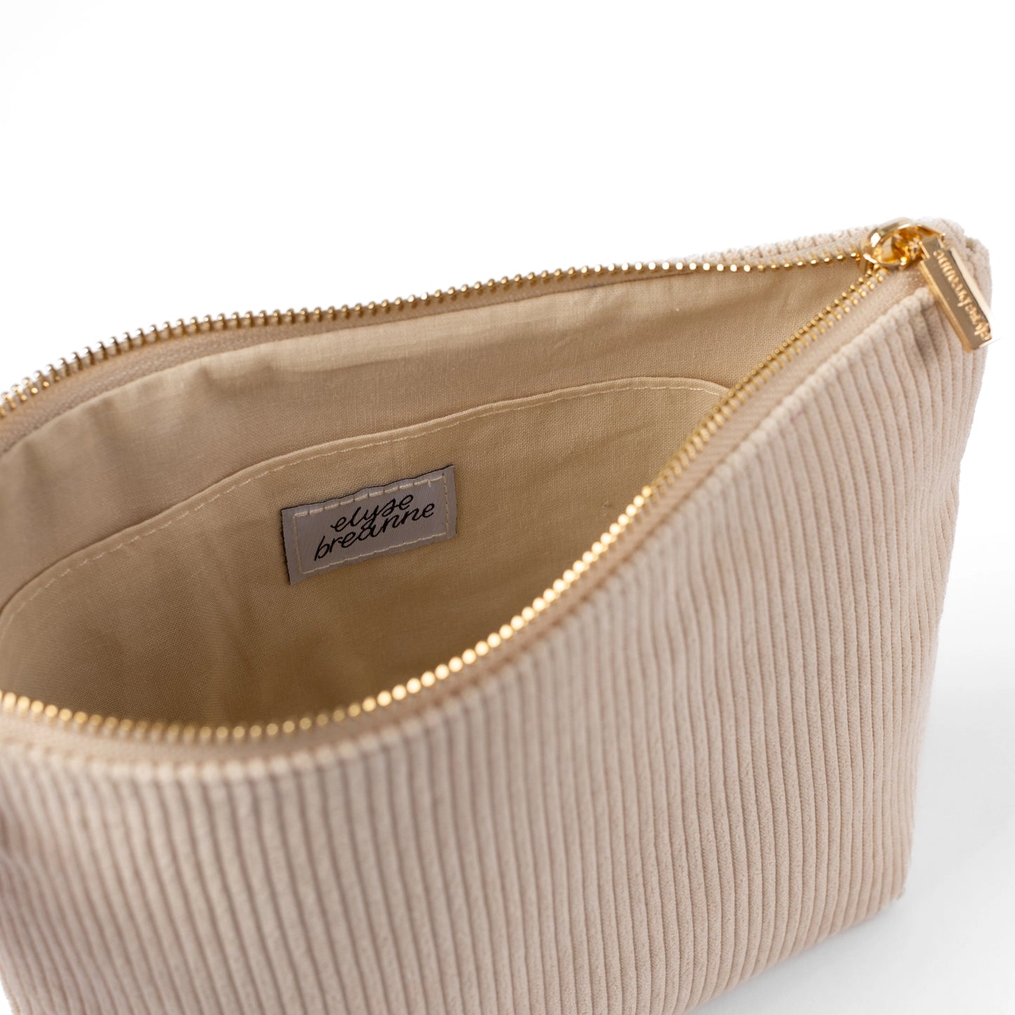 Corduroy Carry-All Pouch - Creme