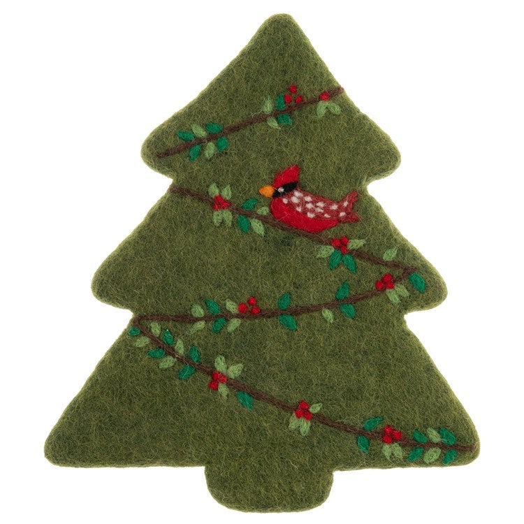 Christmas Tree Felt Trivet