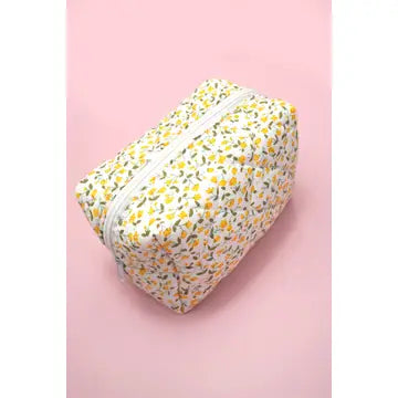 Ditsy Quilted Cotton Floral Cosmetic Pouch