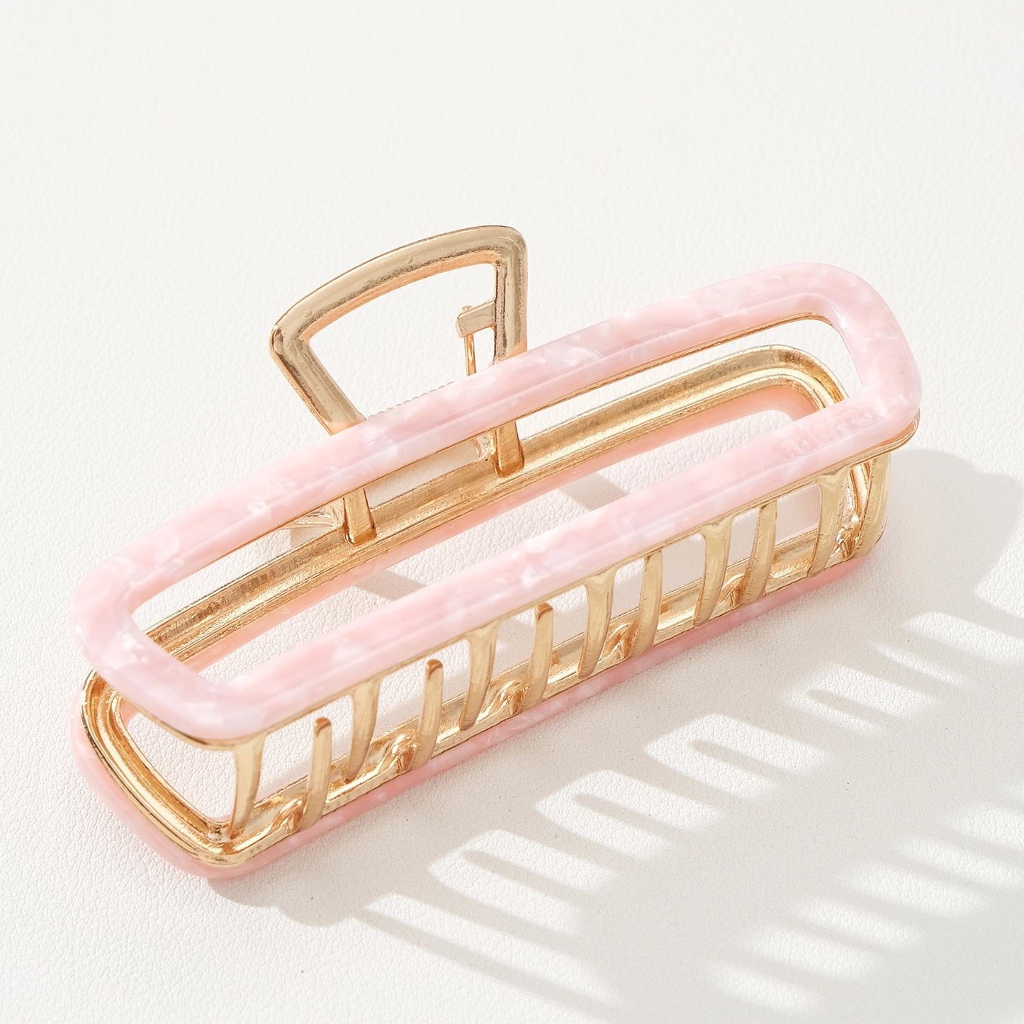 Harlow Hollow Rectangle Metal Claw Clip (Medium & Large)