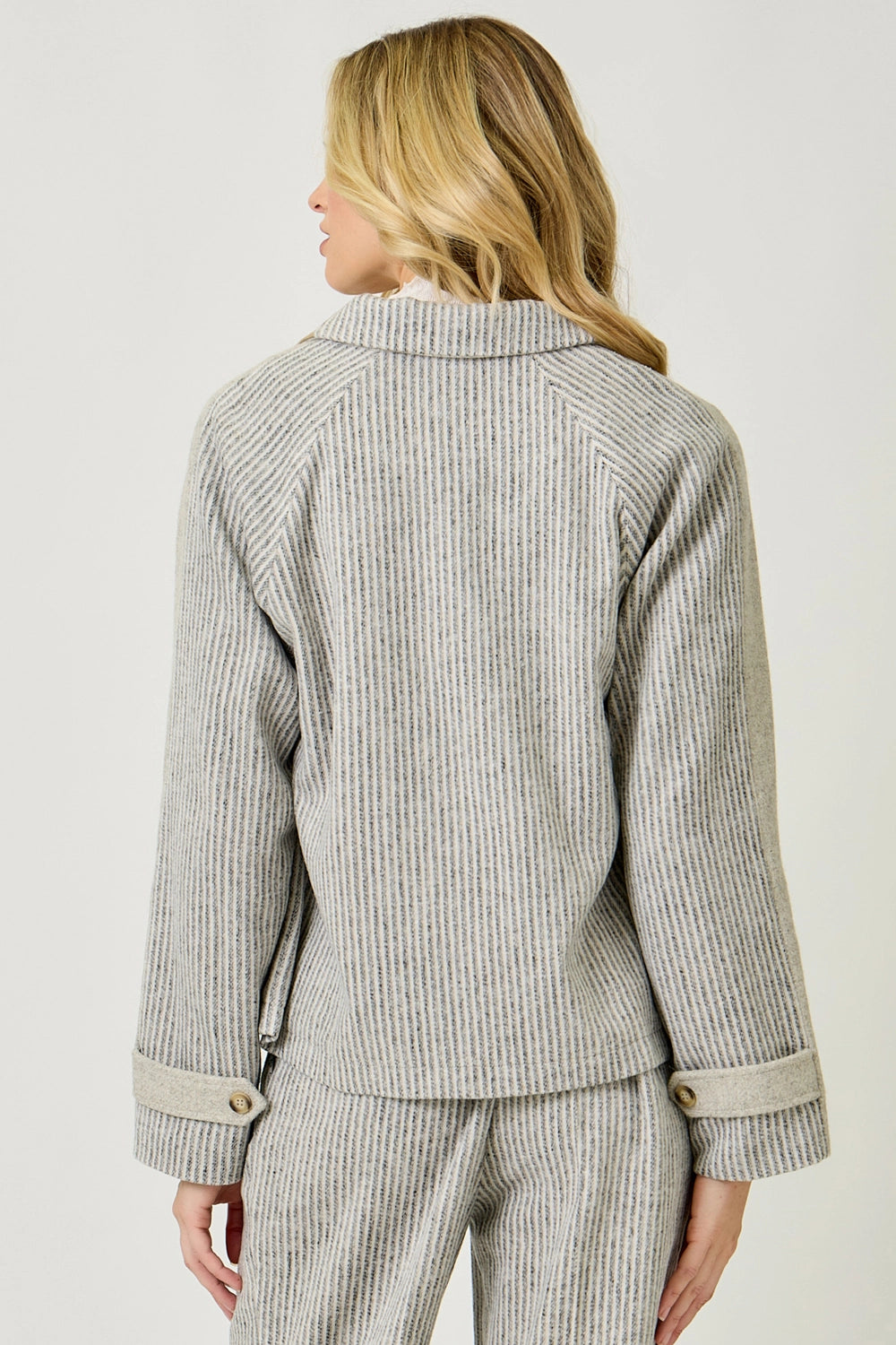 Mixed Media Jacket - Oatmeal