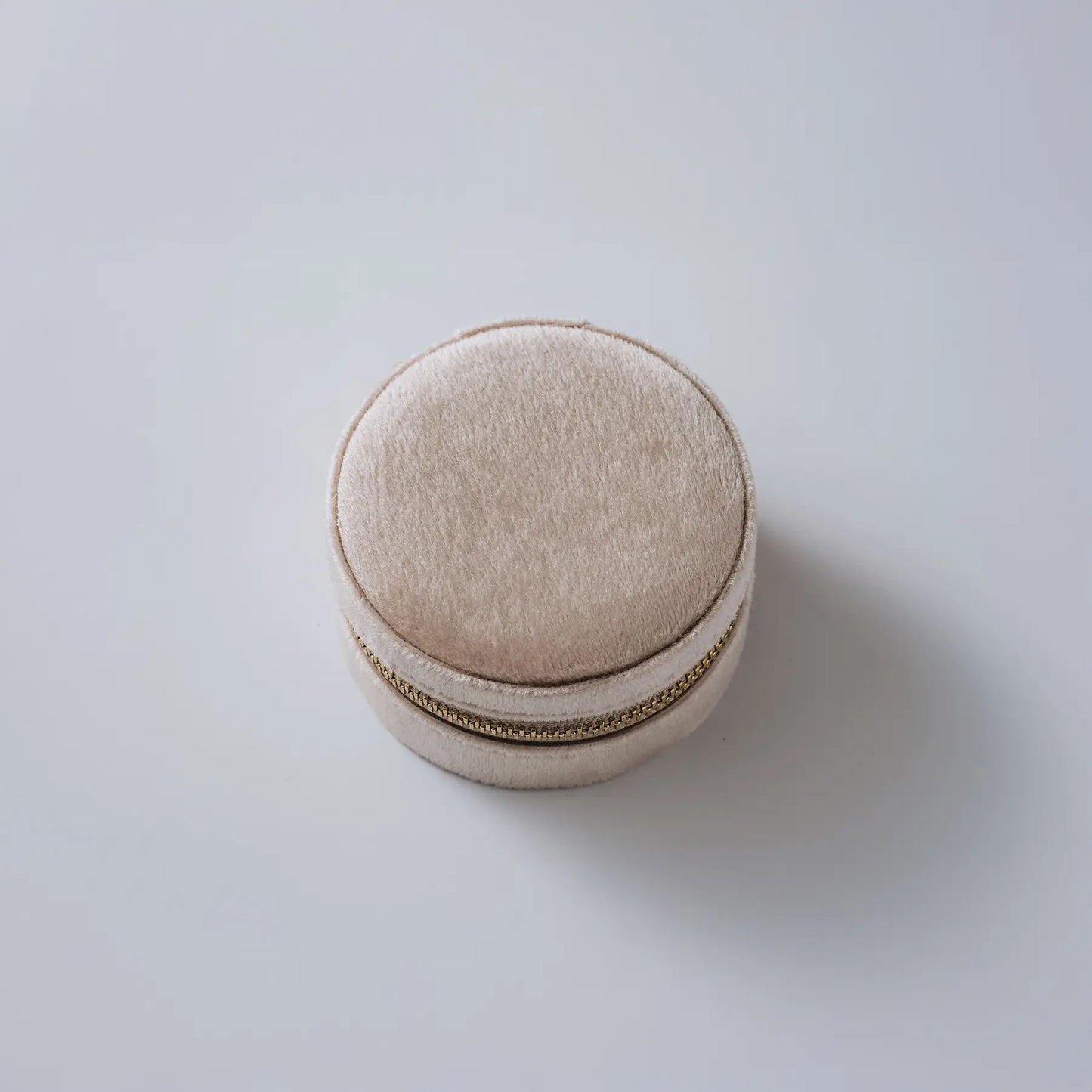 Round Velvet Jewelry Box Case - 8 Colors