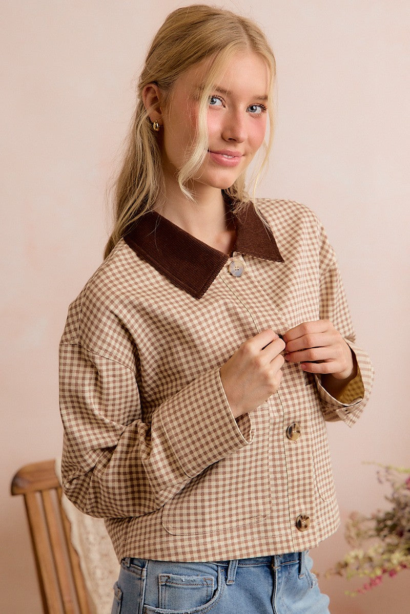 Gingham Print Jacket