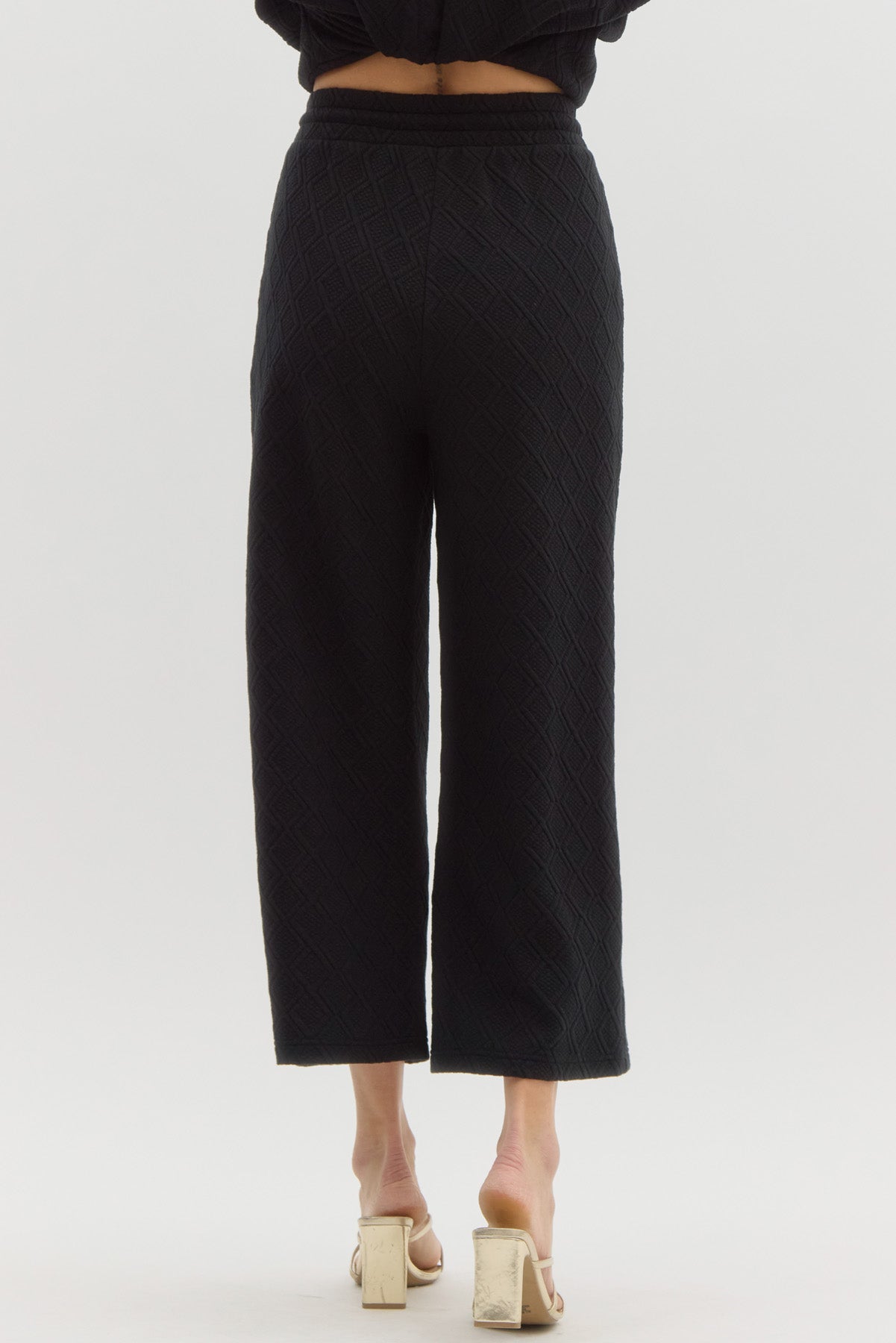 Embossed High Waist Pants