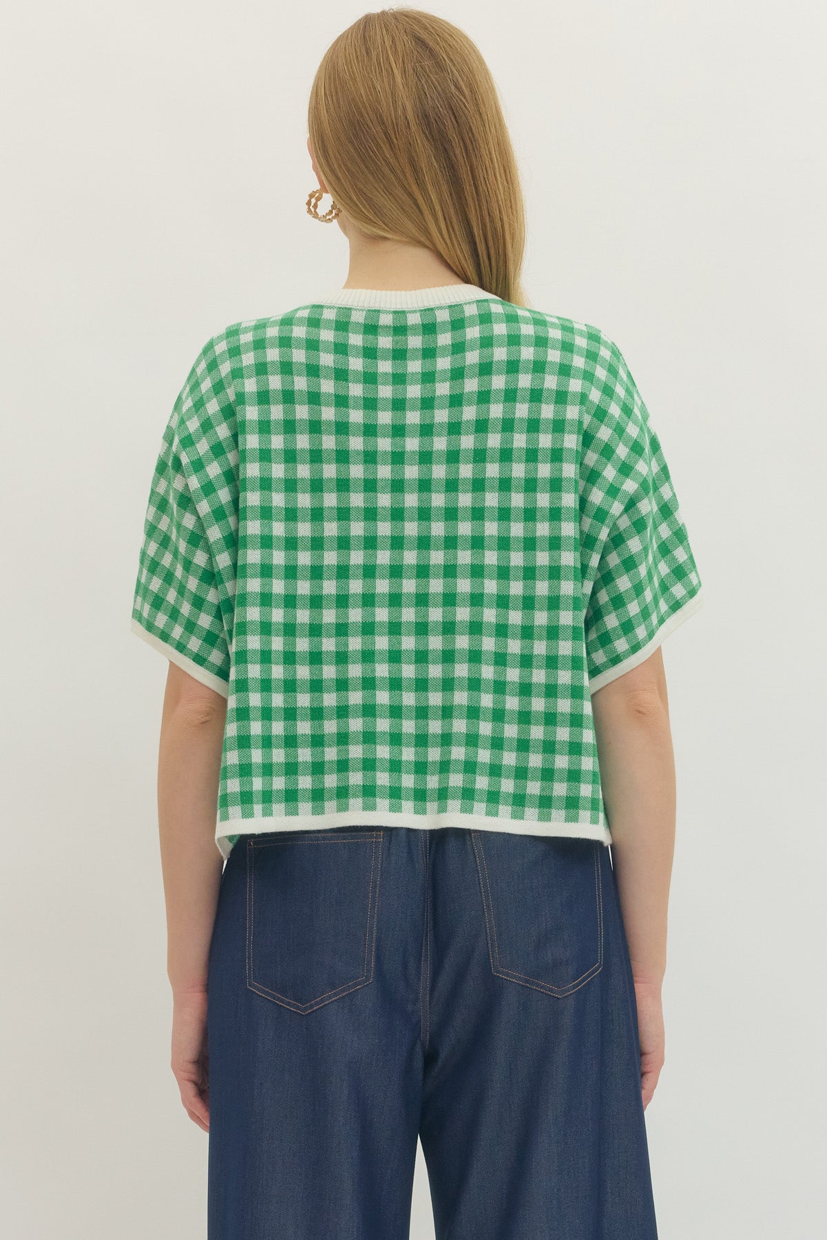 Gingham Top - Green