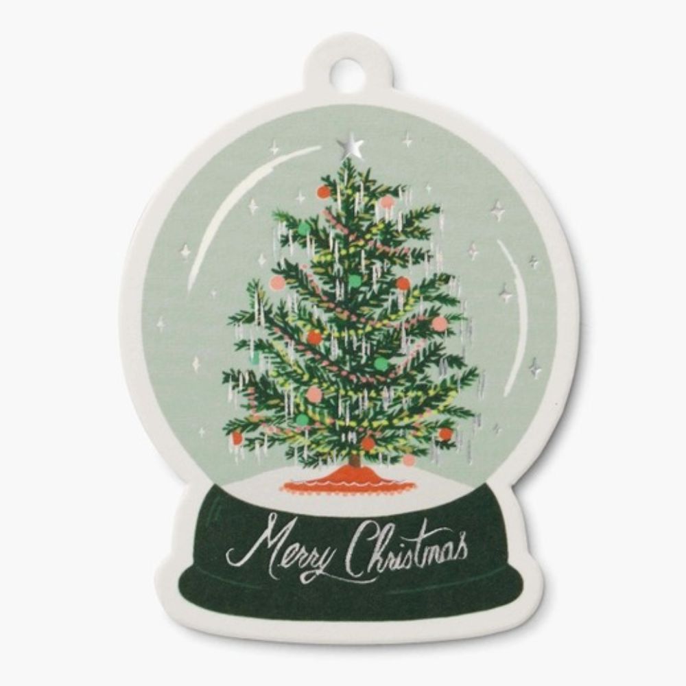 Pack of 8 Snow Globe Gift Tags