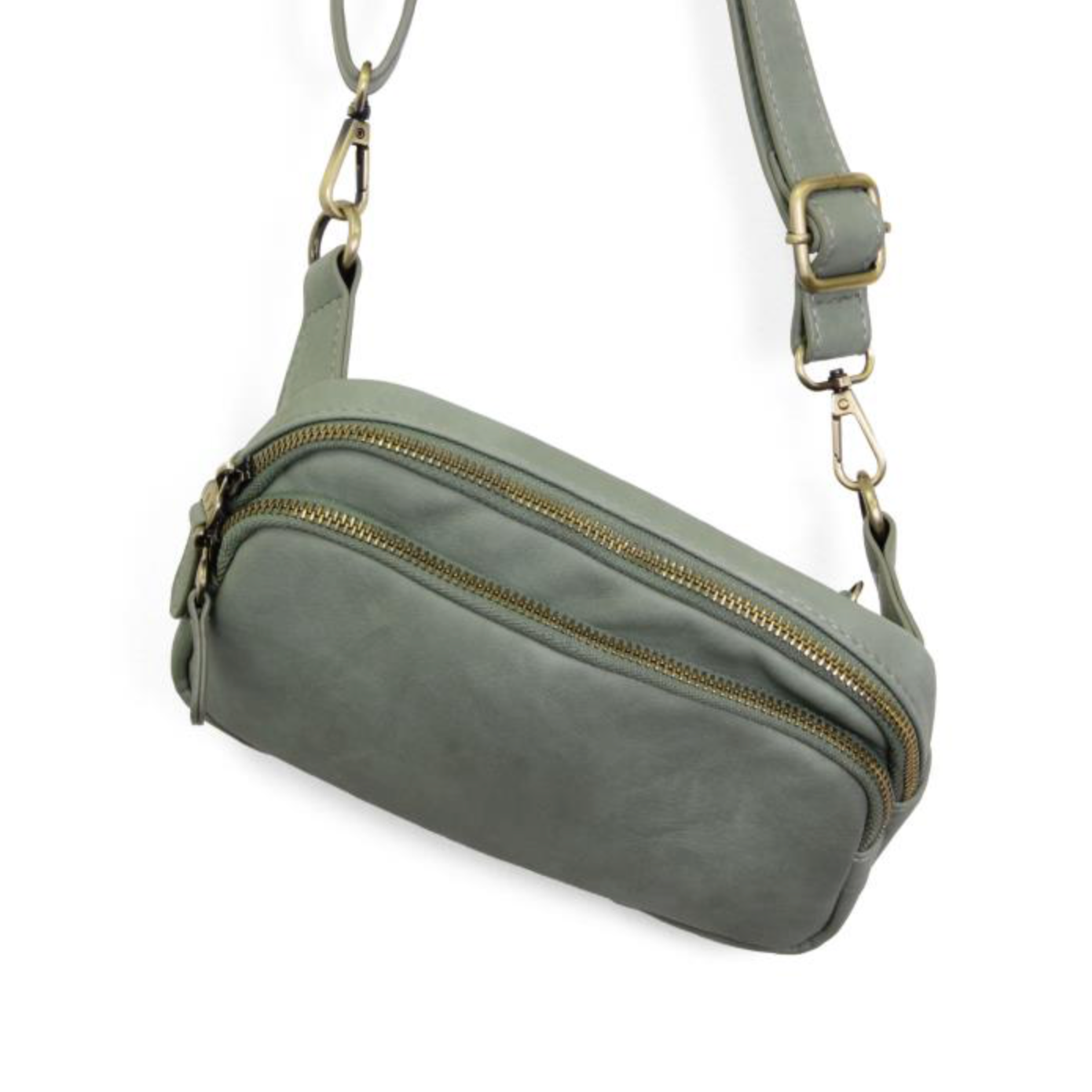 Kylie Double Zip Sling - Sage
