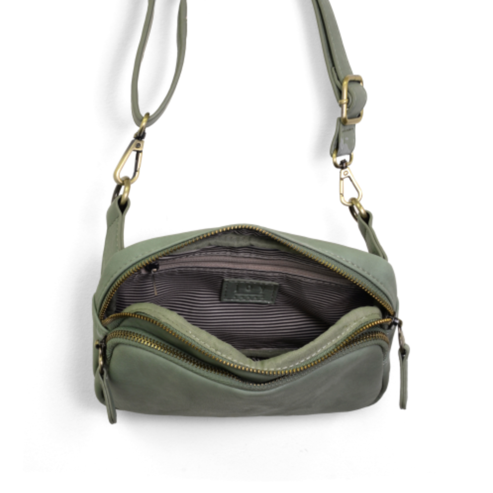 Kylie Double Zip Sling - Sage