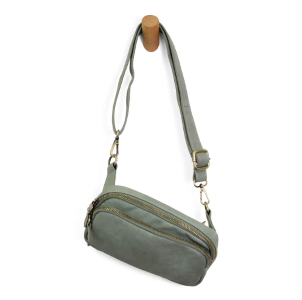 Kylie Double Zip Sling - Sage