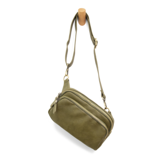 Kylie Double Zip Sling - Olive