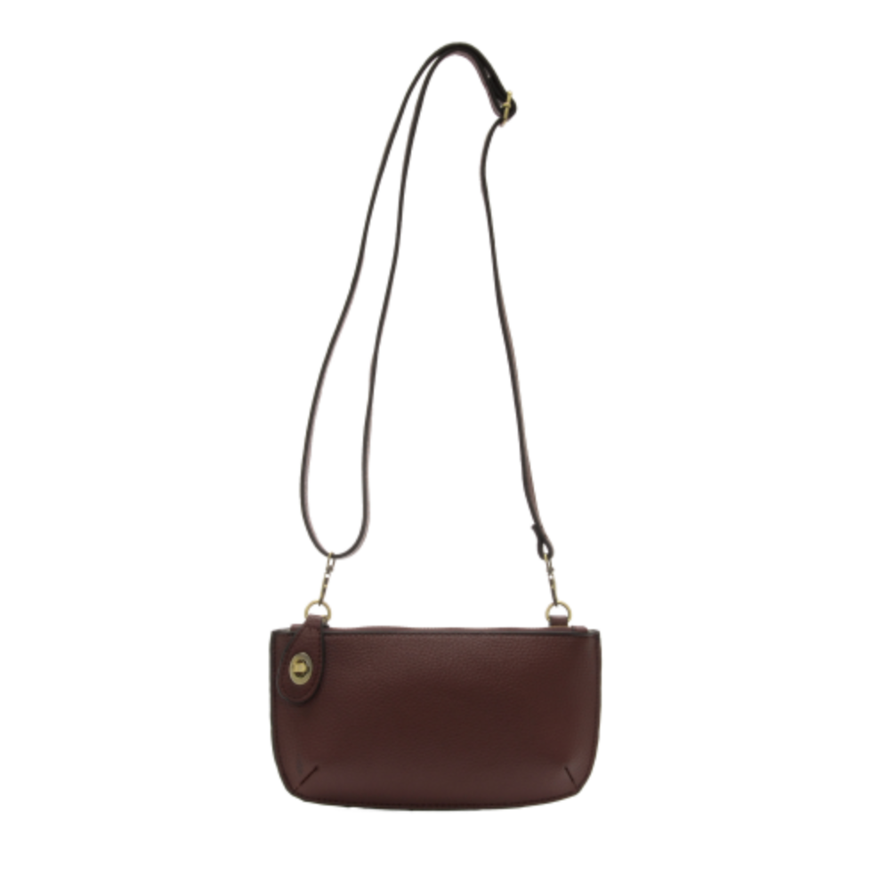 Mini Crossbody Wristlet Clutch - Deep Crimson