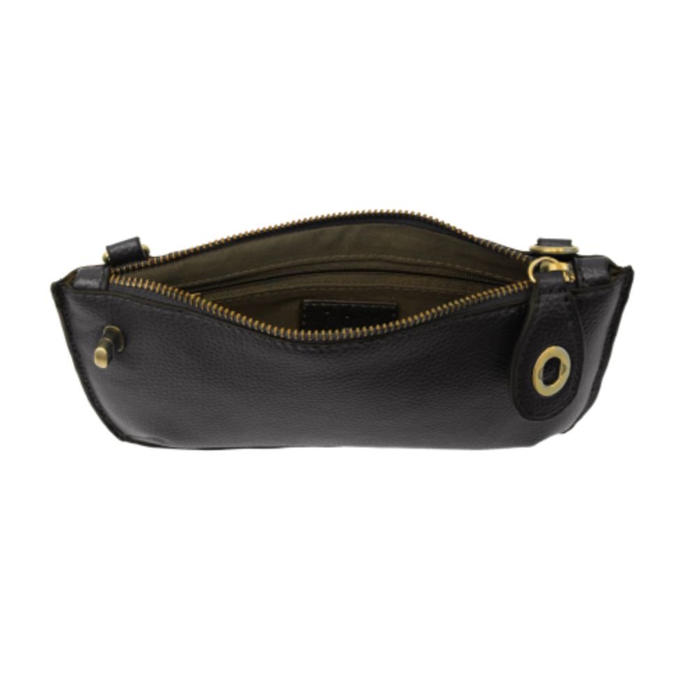Mini Crossbody Wristlet Clutch - Black