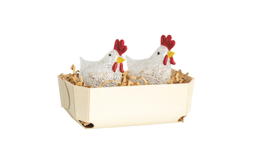 Tortoise Chicken Salt and Pepper Shakers