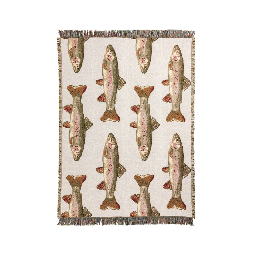 Trout Woven Blanket