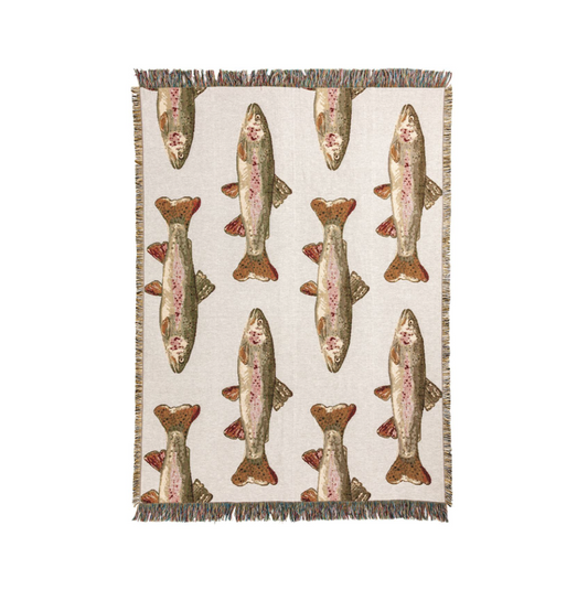 Trout Woven Blanket