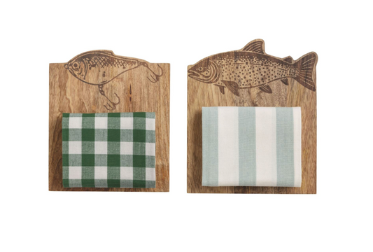 Fish Serving Board With Towel