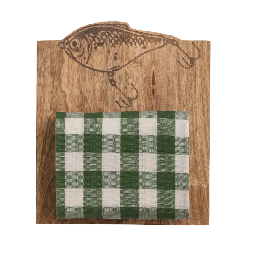 Fish Serving Board With Towel