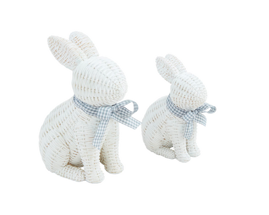 Wicker Resin Bunny Sitter