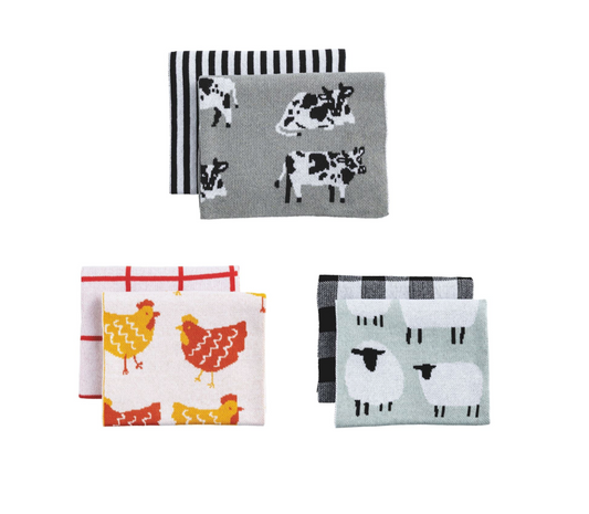 Farm Animal Knit Towels