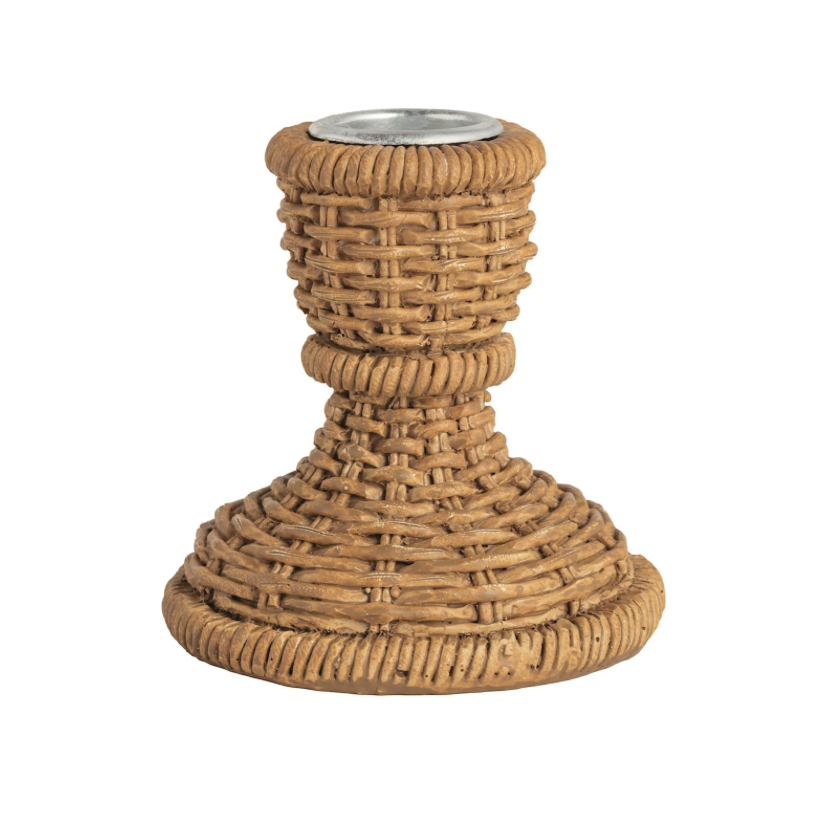 Woven taper Candle Holder