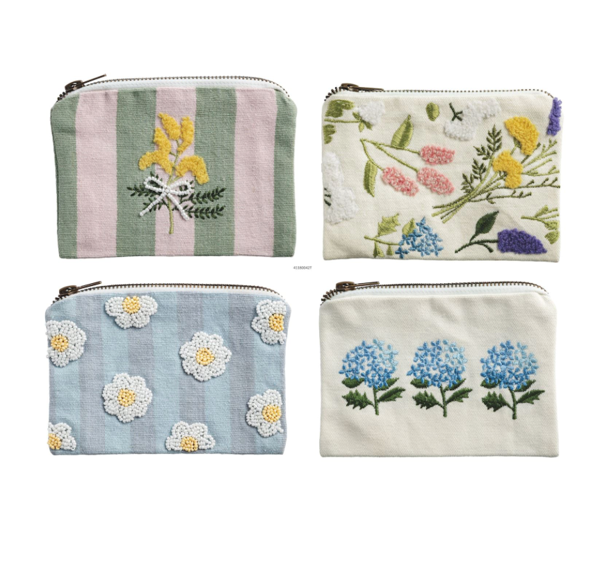 Floral Zipper Pouch