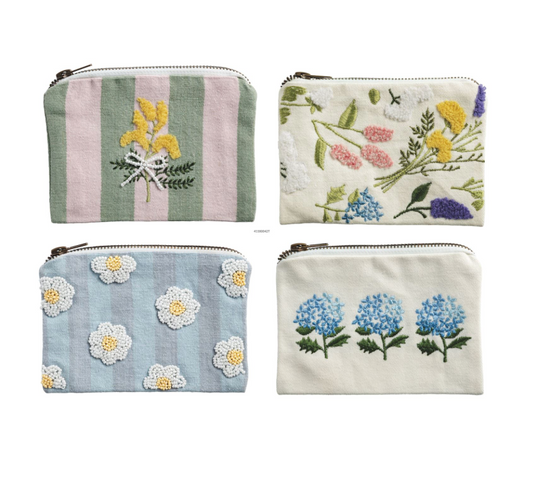 Floral Zipper Pouch