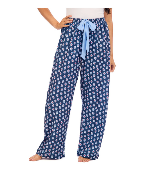 Navy Floral Pajama Pants