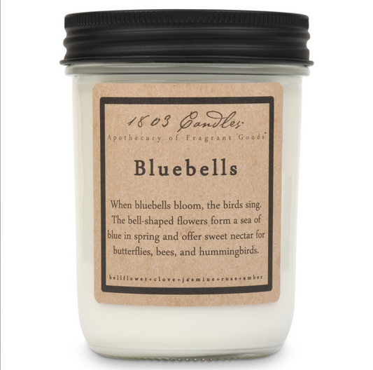 1803 Candle - Bluebells - 14 oz. Glass Jar