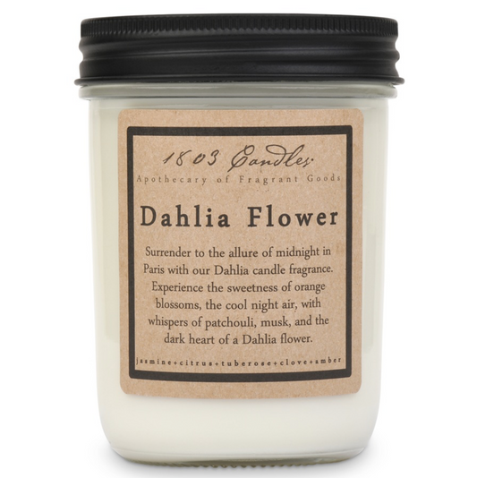 1803 Candle - Dahlia Flower - 14 oz. Glass Jar