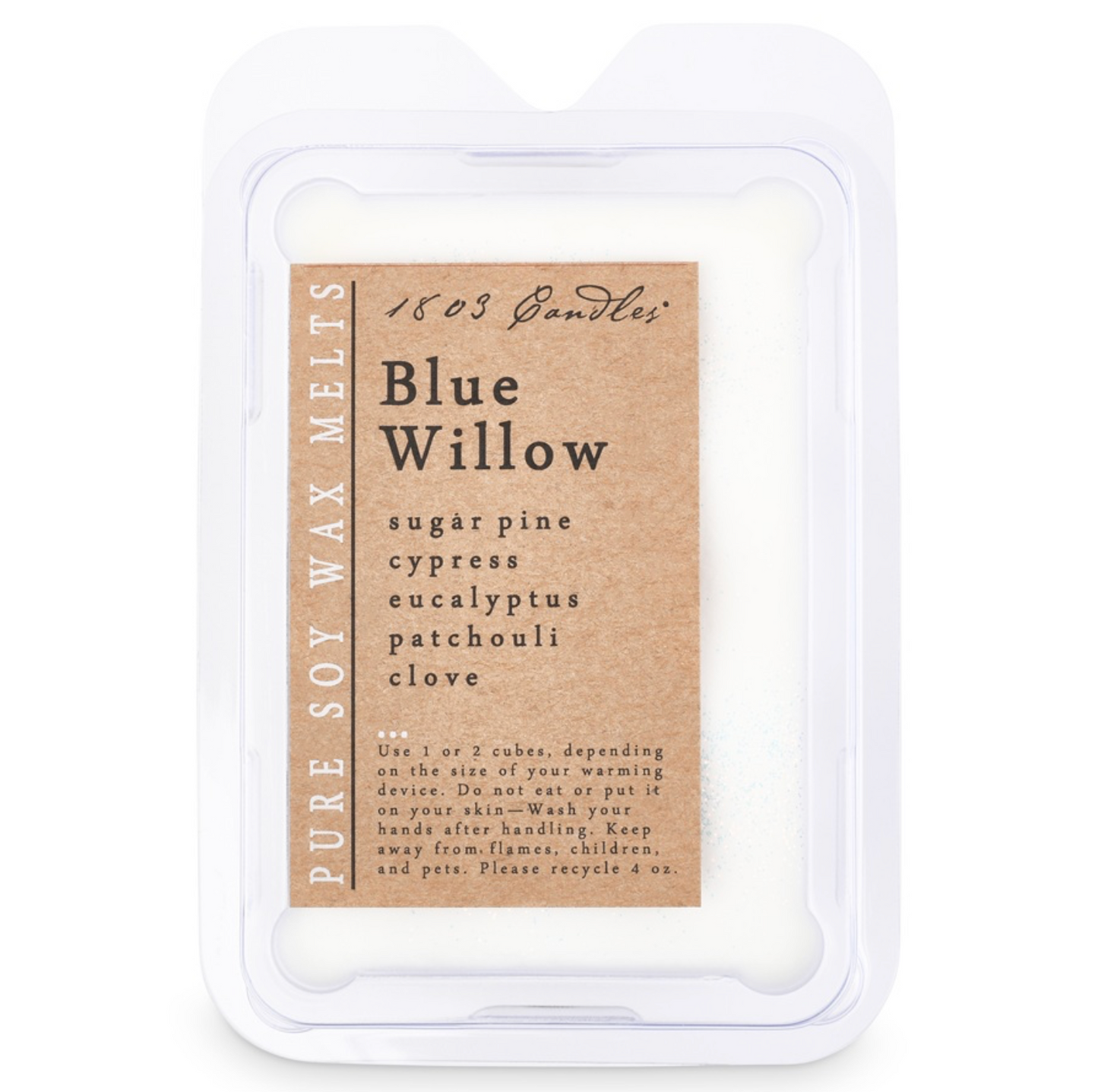 1803 Wax Melters - 4 oz. Pure Soy Wax - Blue Willow