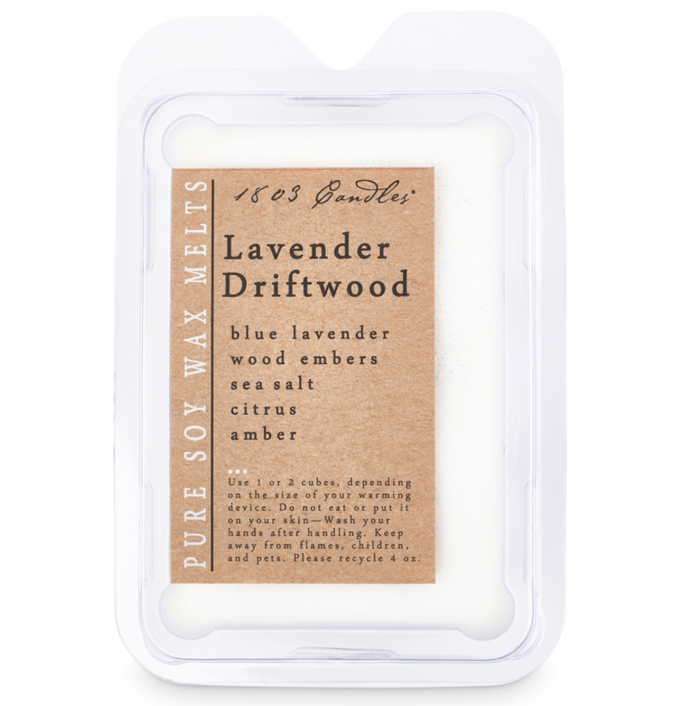 1803 Wax Melters - 4 oz. Pure Soy Wax - Lavender Driftwood