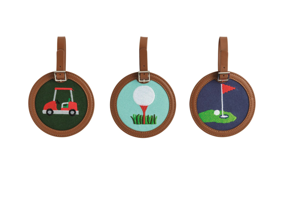 Needlepoint Golf Bag Tags