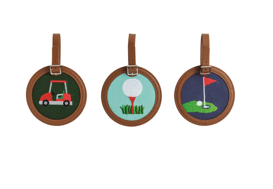 Needlepoint Golf Bag Tags