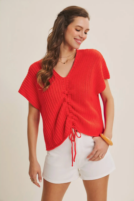 Knit Ruched Sweater