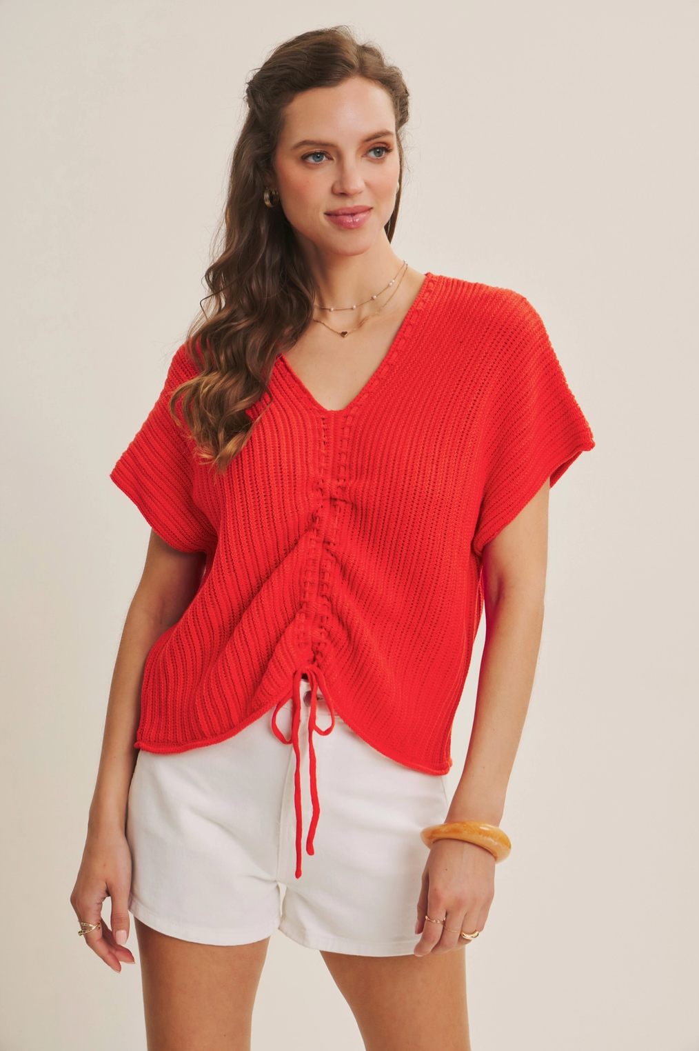 Knit Ruched Sweater