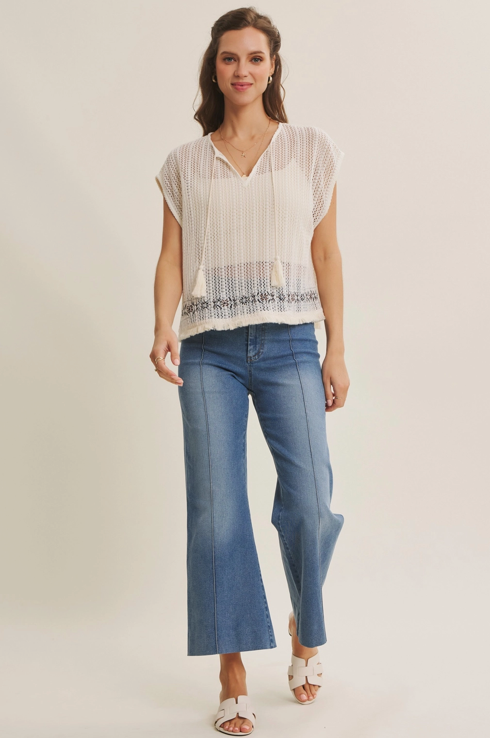 Detailed Crochet Embroidered Top
