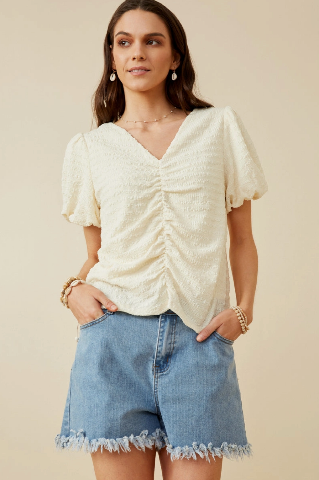 Gathered Front Top