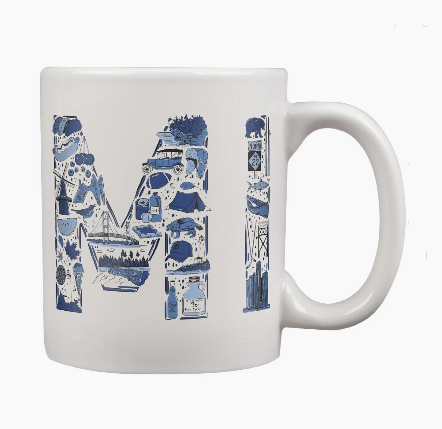 Illustrated Mi Letters Mug