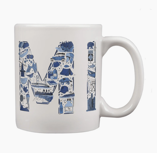 Illustrated Mi Letters Mug