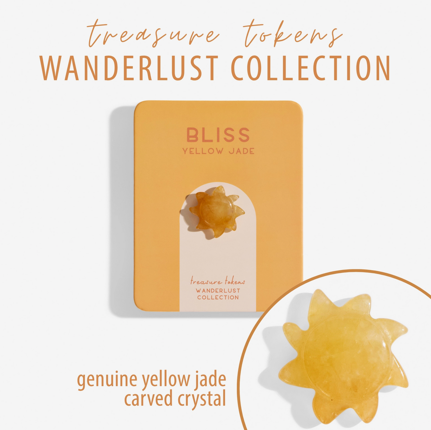 Treasure Tokens: Yellow Jade Crystal Sun