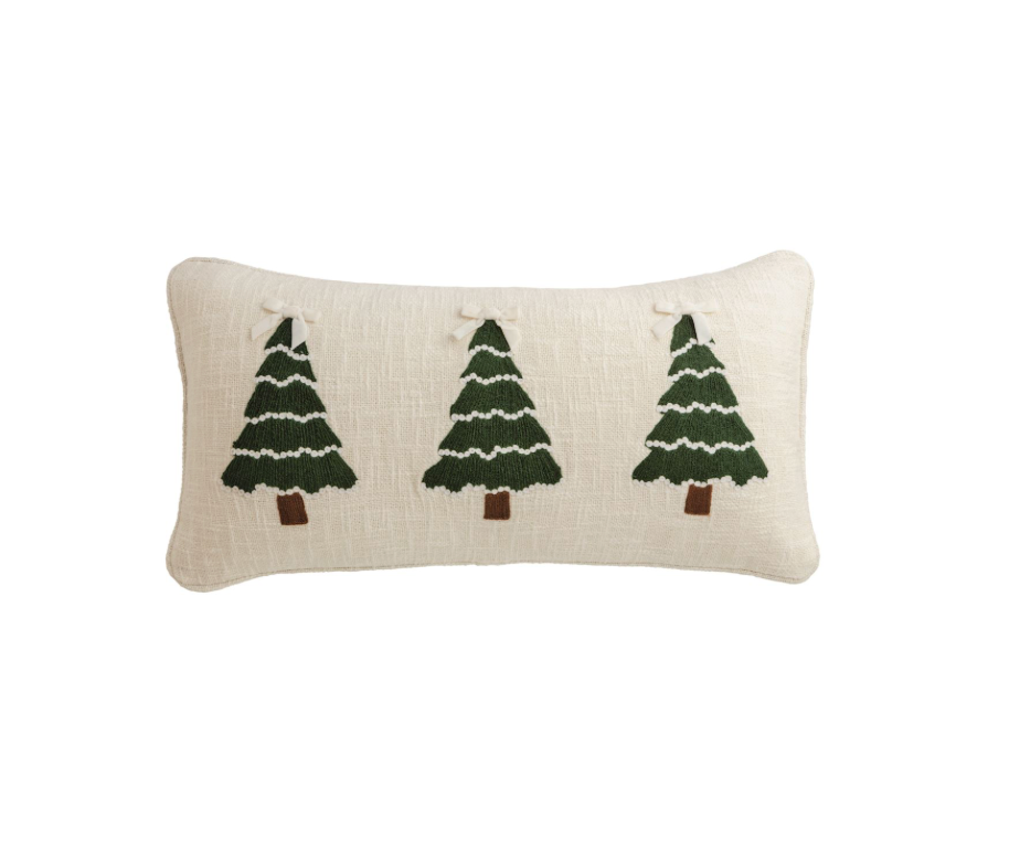 Tree Embroidered Pillow