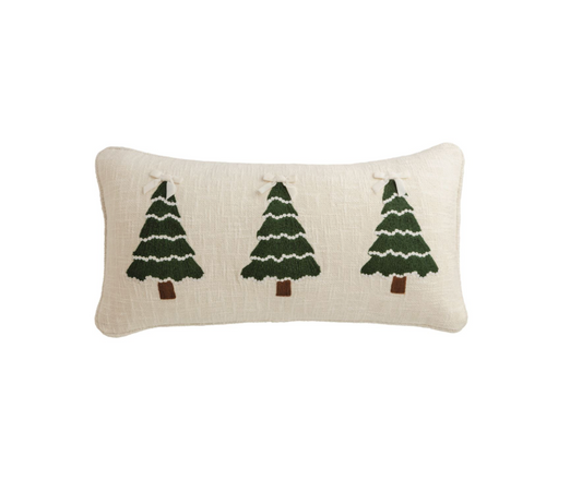 Tree Embroidered Pillow
