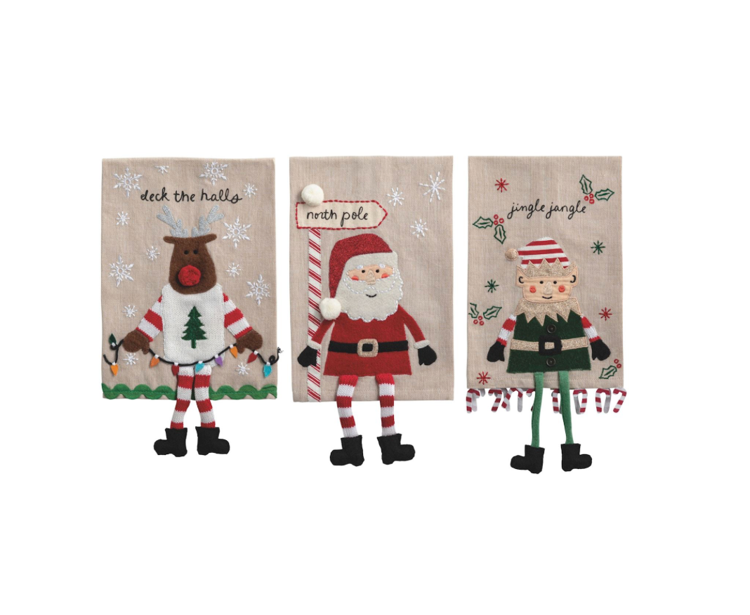 Christmas Dangle Leg Towel