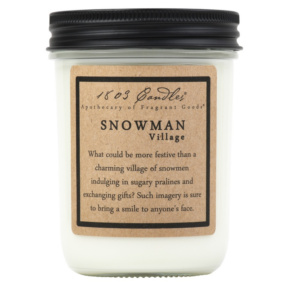 1803 Candle - Snowman Village - 14 oz. Glass Jar