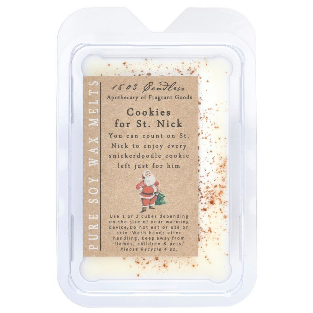 1803 Wax Melters - Cookies For St. Nick - 4 oz. Pure Soy Wax