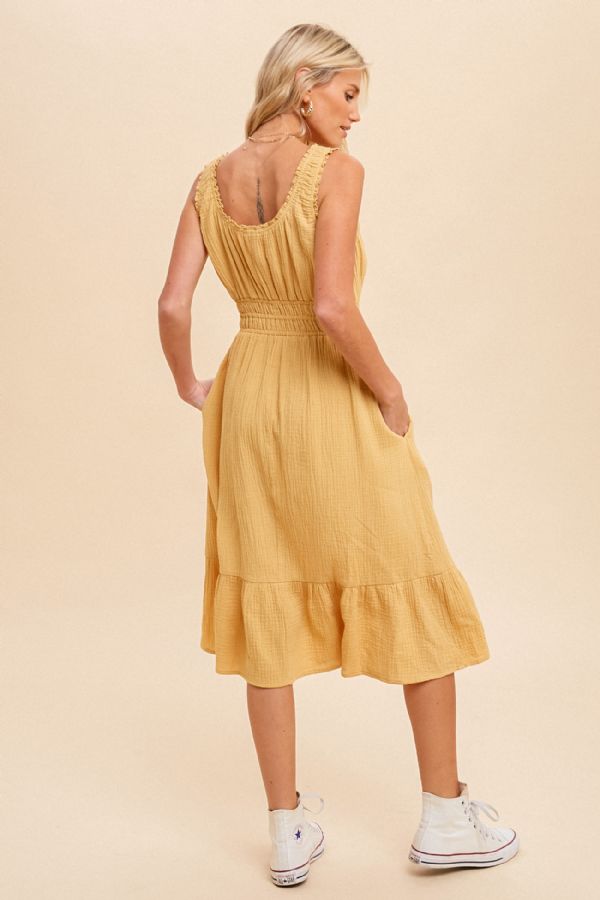 Gauze Midi Dress