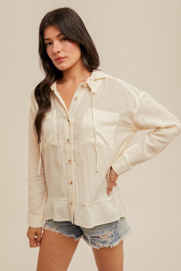 Button Down Hoodie