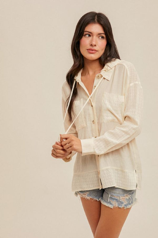 Button Down Hoodie