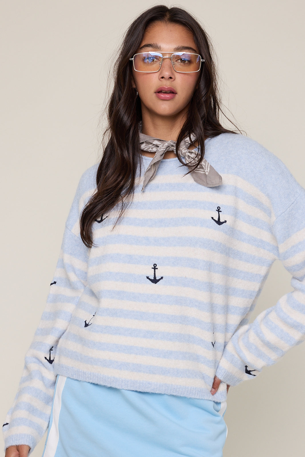 Anchor Striped Sweater