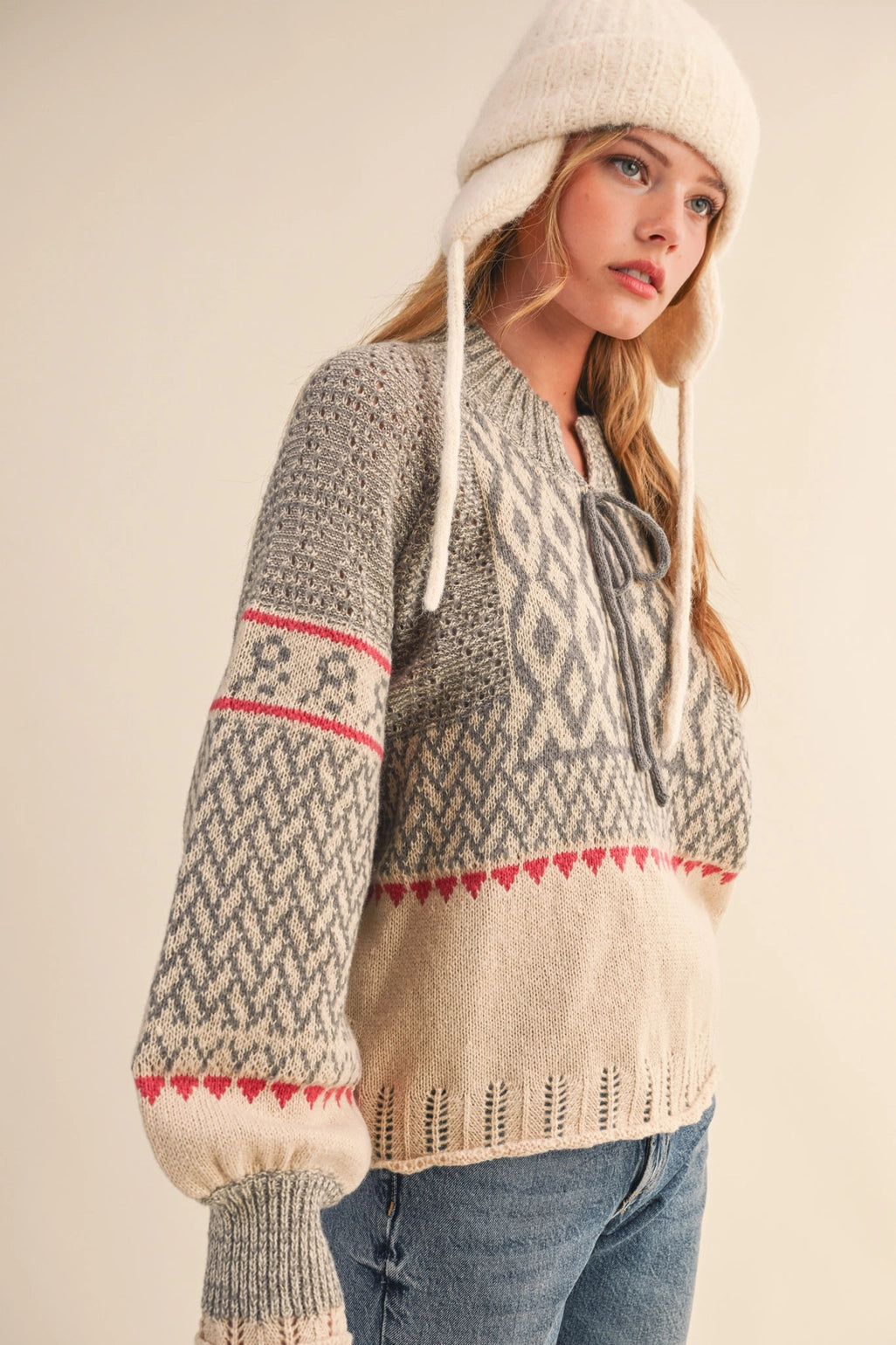 Nordic Sweater - Red